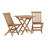 Keňa - Skládací stůl - Přírodní - Teak - 70*70 cm +Keňa skládací židle bez područky - Teak _2