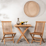 Keňa - Skládací stůl - Přírodní - Teak - 70*70 cm +Keňa skládací židle bez područky - Teak _2