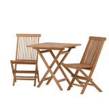Keňa - Skládací stůl - Přírodní - Teak - 70*70 cm +Keňa skládací židle bez područky - Teak _2