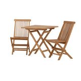 Keňa - Skládací stůl - Přírodní - Teak - 70*70 cm +Keňa skládací židle bez područky - Teak _2