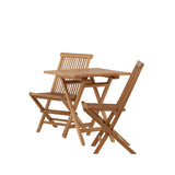 Keňa - Skládací stůl - Přírodní - Teak - 70*70 cm +Keňa skládací židle bez područky - Teak _2