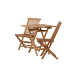 Keňa - Skládací stůl - Přírodní - Teak - 70*70 cm +Keňa skládací židle bez područky - Teak _2