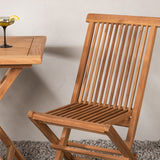 Keňa - Skládací stůl - Přírodní - Teak - 70*70 cm +Keňa skládací židle bez područky - Teak _2