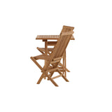 Keňa - Skládací stůl - Přírodní - Teak - 70*70 cm +Keňa skládací židle bez područky - Teak _2