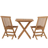 Keňa - Skládací stůl - Přírodní - Teak - 70*70 cm +Keňa skládací židle bez područky - Teak _2