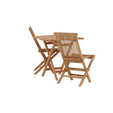 Keňa - Skládací stůl - Přírodní - Teak - 70*70 cm +Keňa skládací židle bez područky - Teak _2