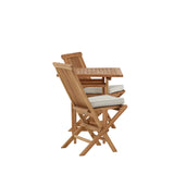 Keňa - Skládací stůl - Přírodní - Teak - 70*70 cm - Skládací židle Kenya bez područky - Teak_2
