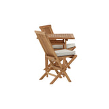Keňa - Skládací stůl - Přírodní - Teak - 70*70 cm - Skládací židle Kenya bez područky - Teak_2