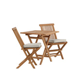 Keňa - Skládací stůl - Přírodní - Teak - 70*70 cm - Skládací židle Kenya bez područky - Teak_2