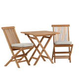 Keňa - Skládací stůl - Přírodní - Teak - 70*70 cm - Skládací židle Kenya bez područky - Teak_2