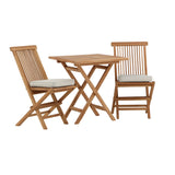 Keňa - Skládací stůl - Přírodní - Teak - 70*70 cm - Skládací židle Kenya bez područky - Teak_2