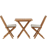 Keňa - Skládací stůl - Přírodní - Teak - 70*70 cm - Skládací židle Kenya bez područky - Teak_2