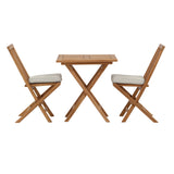 Keňa - Skládací stůl - Přírodní - Teak - 70*70 cm - Skládací židle Kenya bez područky - Teak_2