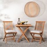 Keňa - Skládací stůl - Přírodní - Teak - 70*70 cm - Skládací židle Kenya bez područky - Teak_2