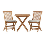 Keňa - Skládací stůl - Přírodní - Teak - 70*70 cm - Skládací židle Kenya bez područky - Teak_2
