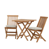 Keňa - Skládací stůl - Přírodní - Teak - 70*70 cm - Skládací židle Kenya bez područky - Teak_2