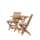Keňa - Skládací stůl - Přírodní - Teak - 70*70 cm - Skládací židle Kenya bez područky - Teak_2