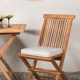 Keňa - Skládací stůl - Přírodní - Teak - 70*70 cm - Skládací židle Kenya bez područky - Teak_2