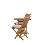 Keňa - Skládací stůl - Přírodní - Teak - 70*70 cm - Skládací židle Kenya bez područky - Teak_2