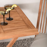 Keňa - Skládací stůl - Přírodní - Teak - 70*70 cm - Skládací židle Kenya bez područky - Teak_2