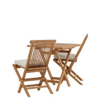 Keňa - Skládací stůl - Přírodní - Teak - 70*70 cm - Skládací židle Kenya bez područky - Teak_2