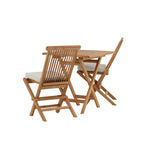 Keňa - Skládací stůl - Přírodní - Teak - 70*70 cm - Skládací židle Kenya bez područky - Teak_2