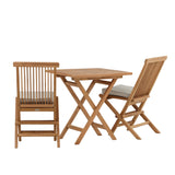 Keňa - Skládací stůl - Přírodní - Teak - 70*70 cm - Skládací židle Kenya bez područky - Teak_2