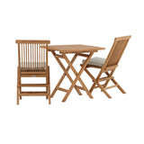 Keňa - Skládací stůl - Přírodní - Teak - 70*70 cm - Skládací židle Kenya bez područky - Teak_2