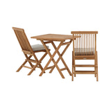 Keňa - Skládací stůl - Přírodní - Teak - 70*70 cm - Skládací židle Kenya bez područky - Teak_2