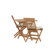 Keňa - Skládací stůl - Přírodní - Teak - 70*70 cm - Skládací židle Kenya bez područky - Teak_2
