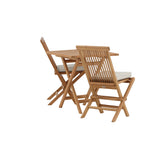 Keňa - Skládací stůl - Přírodní - Teak - 70*70 cm - Skládací židle Kenya bez područky - Teak_2
