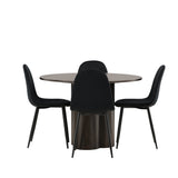 OliviaJídelní stůl-Mocca/MoccaVeneer+PolarJídelní židle-Černé nohy/BlackVelvet_4