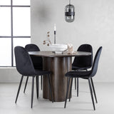 OliviaJídelní stůl-Mocca/MoccaVeneer+PolarJídelní židle-Černé nohy/BlackVelvet_4