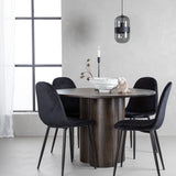 OliviaJídelní stůl-Mocca/MoccaVeneer+PolarJídelní židle-Černé nohy/BlackVelvet_4
