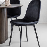 OliviaJídelní stůl-Mocca/MoccaVeneer+PolarJídelní židle-Černé nohy/BlackVelvet_4