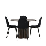 OliviaJídelní stůl-Mocca/MoccaVeneer+PolarJídelní židle-Černé nohy/BlackVelvet_4