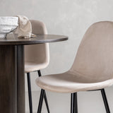 OliviaJídelní Stůl-Mocca/MoccaVeneer+PolarJídelní Židle-Černé nohy/BeigeVelvet_4