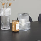 Jídelní stůl Vail – černá / kouřová černá MDF + jídelní židle Polar – černé nohy – černá látka _6