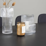 Jídelní stůl Vail – černá / kouřová černá MDF + jídelní židle Polar – černé nohy – černá látka _6