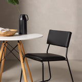 Jídelní stůl Danburi - Woodlook / Woodlook MDF + židle Kenth - černá / černá PU _2
