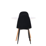 Jídelní stůl Danburi - Woodlook / Woodlook MDF + Jídelní židle Polar - černé nohy / Black Velvet _2