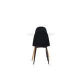 Jídelní stůl Danburi - Woodlook / Woodlook MDF + Jídelní židle Polar - černé nohy / Black Velvet _2