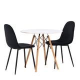 Jídelní stůl Danburi - Woodlook / Woodlook MDF + Jídelní židle Polar - černé nohy / Black Velvet _2
