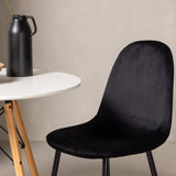 Jídelní stůl Danburi - Woodlook / Woodlook MDF + Jídelní židle Polar - černé nohy / Black Velvet _2