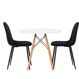 Jídelní stůl Danburi - Woodlook / Woodlook MDF + Jídelní židle Polar - černé nohy / Black Velvet _2