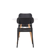 Jídelní stůl Danburi – Woodlook / Woodlook MDF + Jídelní židle Polly – Černá / Černá _2