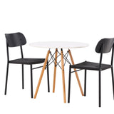 Jídelní stůl Danburi – Woodlook / Woodlook MDF + Jídelní židle Polly – Černá / Černá _2