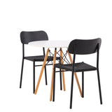 Jídelní stůl Danburi – Woodlook / Woodlook MDF + Jídelní židle Polly – Černá / Černá _2