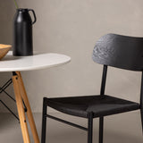 Jídelní stůl Danburi – Woodlook / Woodlook MDF + Jídelní židle Polly – Černá / Černá _2
