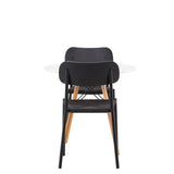 Jídelní stůl Danburi – Woodlook / Woodlook MDF + Jídelní židle Polly – Černá / Černá _2